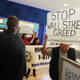 Homeowners facing eviction picket Chase.